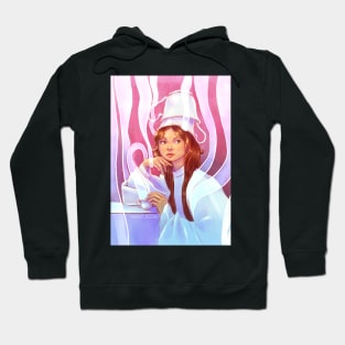 Girl with two cups of coffee Hoodie